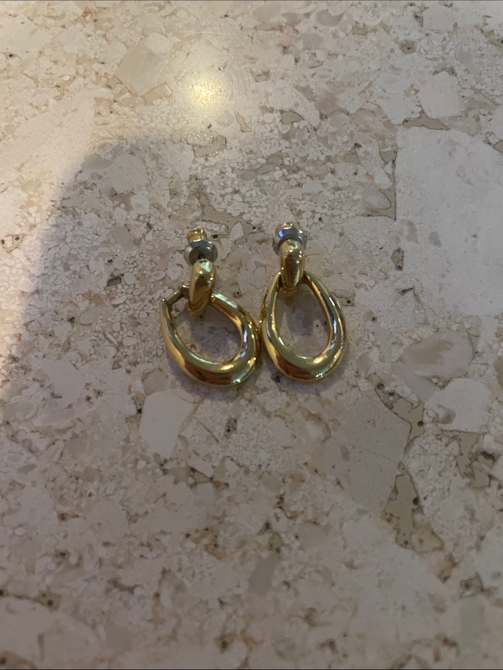 Classic Gold Drop Hoop Earrings - Women Jewelry